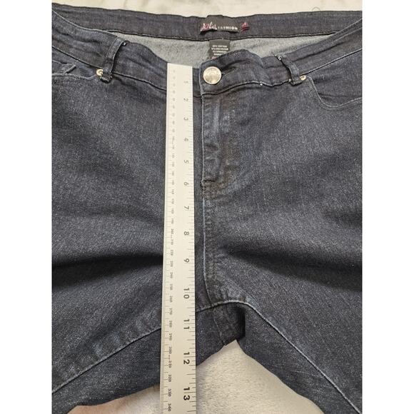 Dots Fashion Mid Rise Slim Straight Leg Jeans Size 22 Blue Dark Wash Stretch - Picture 8 of 11